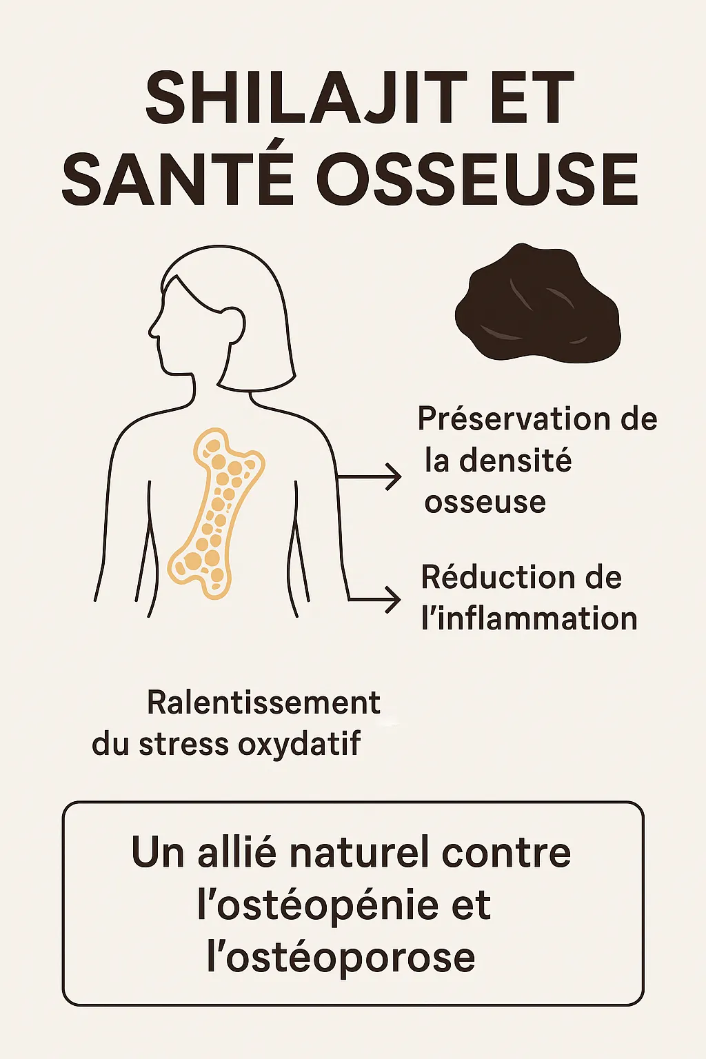 Shilajit et densité osseuse chez la femme ménopausée